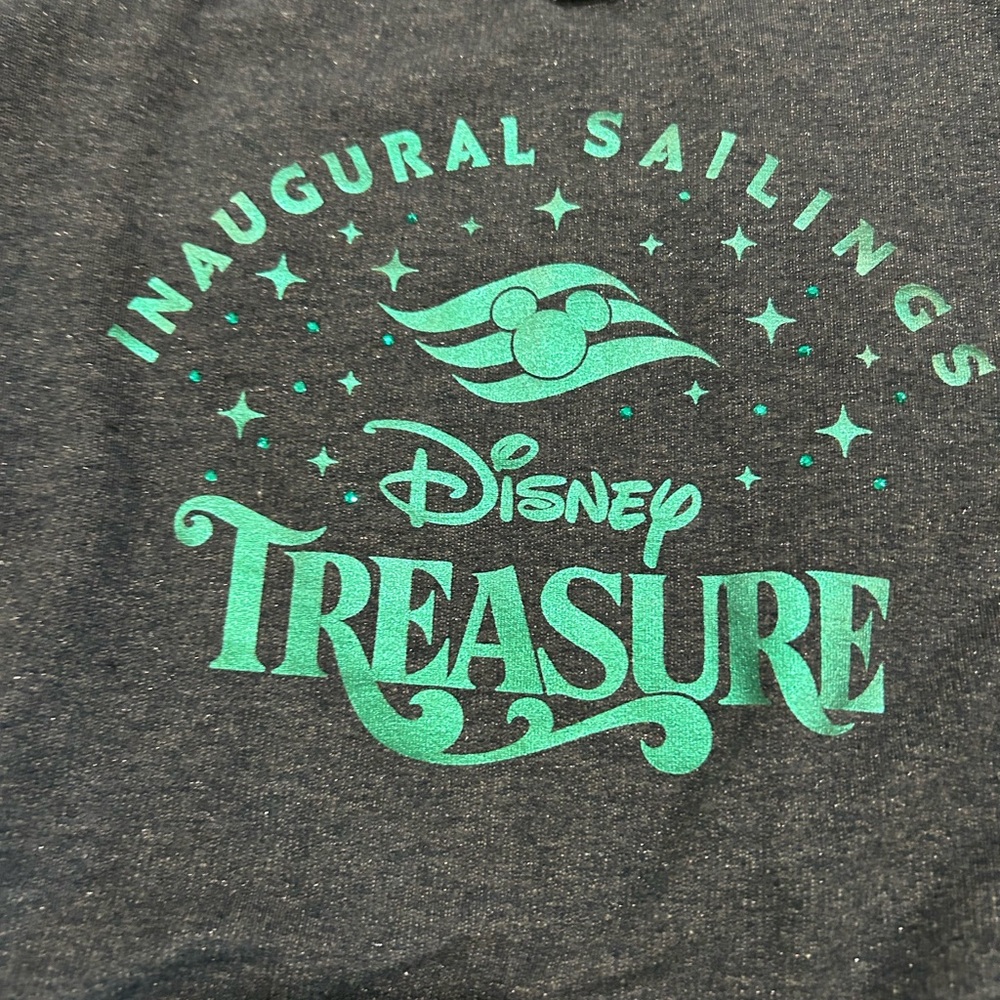 Disney Blue crewneck with Gold and Green Tag